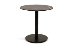 "Каффе" стол из HPL круглый Ø70см, цвет "серый мрамор"