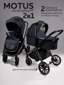 Детская коляска AmaroBaby Motus V2 2 в 1 серый