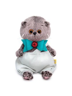 Мягкая игрушка Басик BABY в шортиках и банте с колок 20см