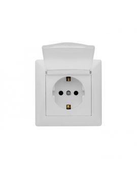 Розетка 1-местная белая с/з евро Profitec Оптима 011