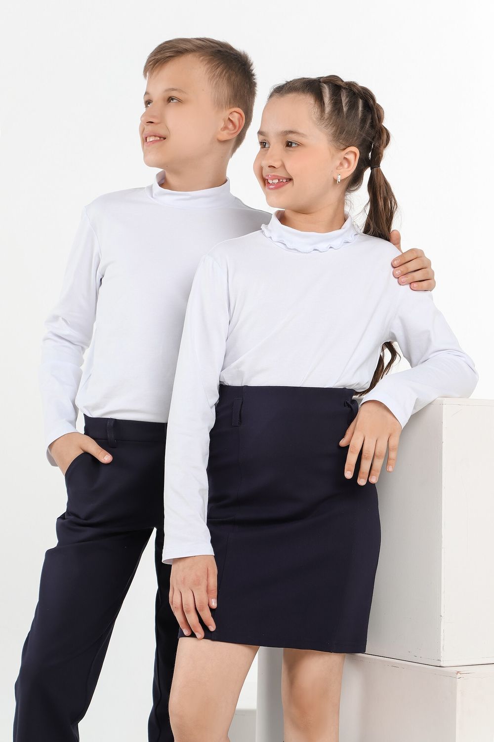 Джемпер для мальчика Скул-4 Виотекс БЕЛЫЙ