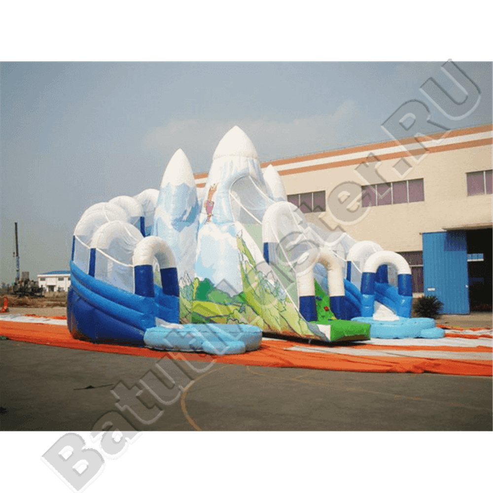 Коммерческий надувной батут «Ледяная гора», 12,5×11,5×9 м