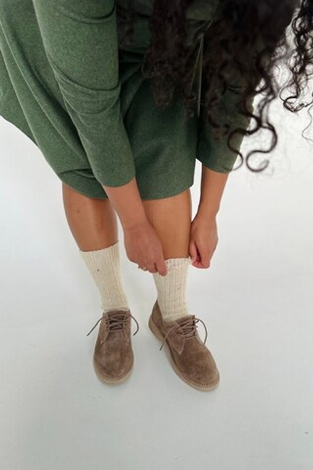 Носки из шерсти молочного цвета