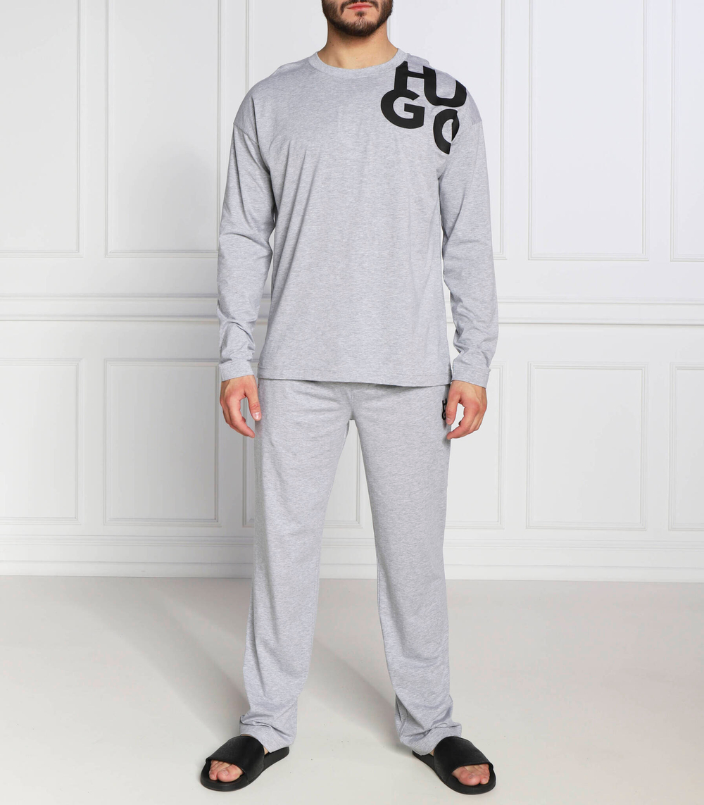 пижамы tagged long set Hugo Bodywear - серый(50478927)