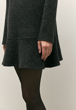 Платье мини из шерсти