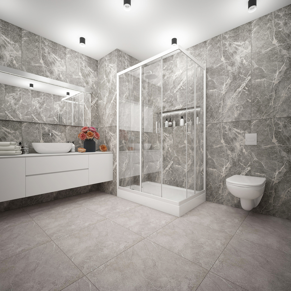 Душ.ограждение City Trend PRO White 1200*800*1850 прямоуг (стекло 4мм прозр, бел.ал.проф,без подд)