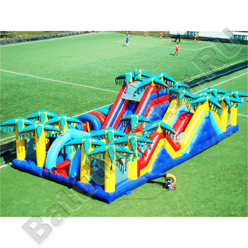 Надувная полоса препятствий "Супер - джунгли"