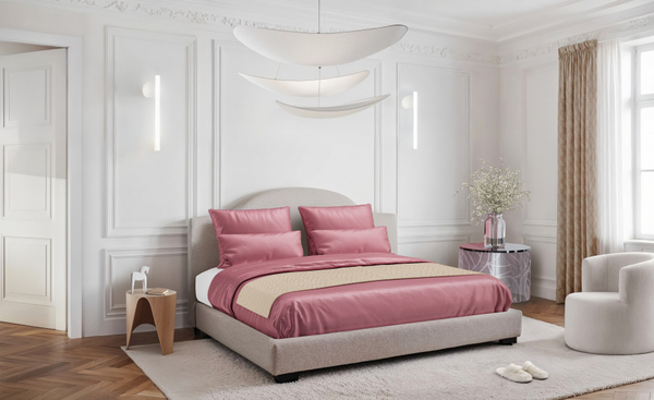 Постельное белье 2 спальное евро Mollen вишнево-ягодное