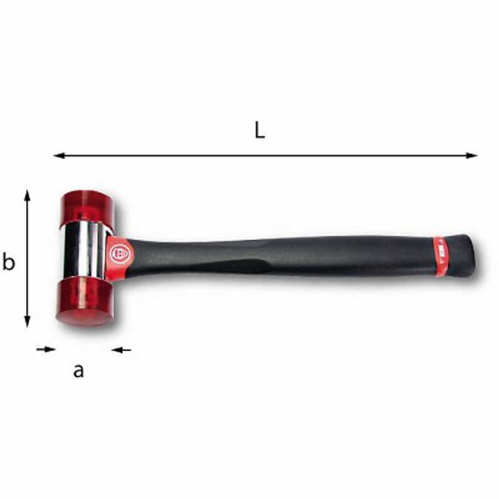 376 F Молоток пластиковый с графитовой рукояткой, диаметр бойка 40 мм, USAG (Италия)