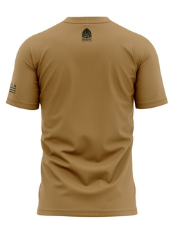 Футболка с принтом Барс «Мал, да удал» (Coyote)