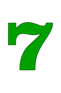 Наклейки цифры Policomprint М12, 3х4 см.