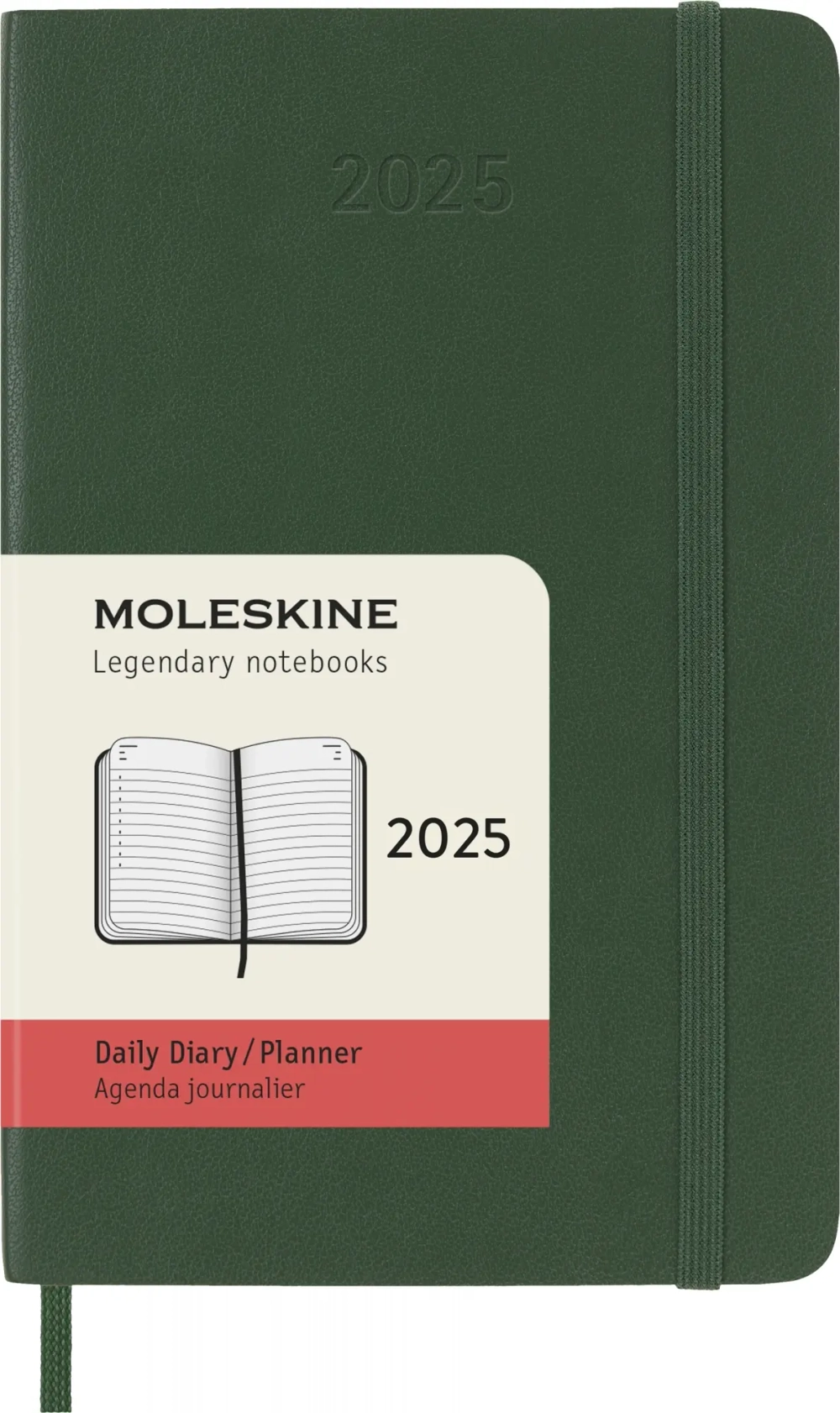 Ежедневник на 2025 год Moleskine Classic Soft (DSK1512DC2) 9х14см мягкая обложка зеленый