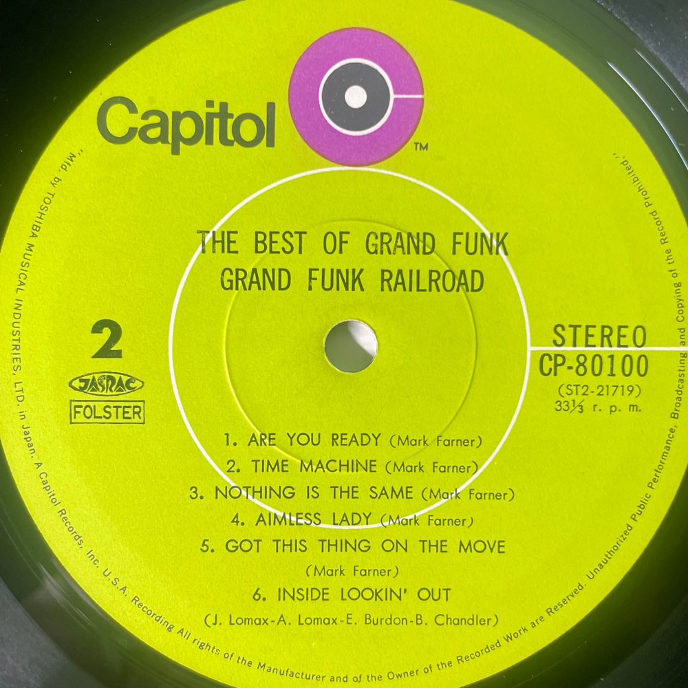 Grand Funk ‎– The Best Of Grand Funk (Япония 1971г.)