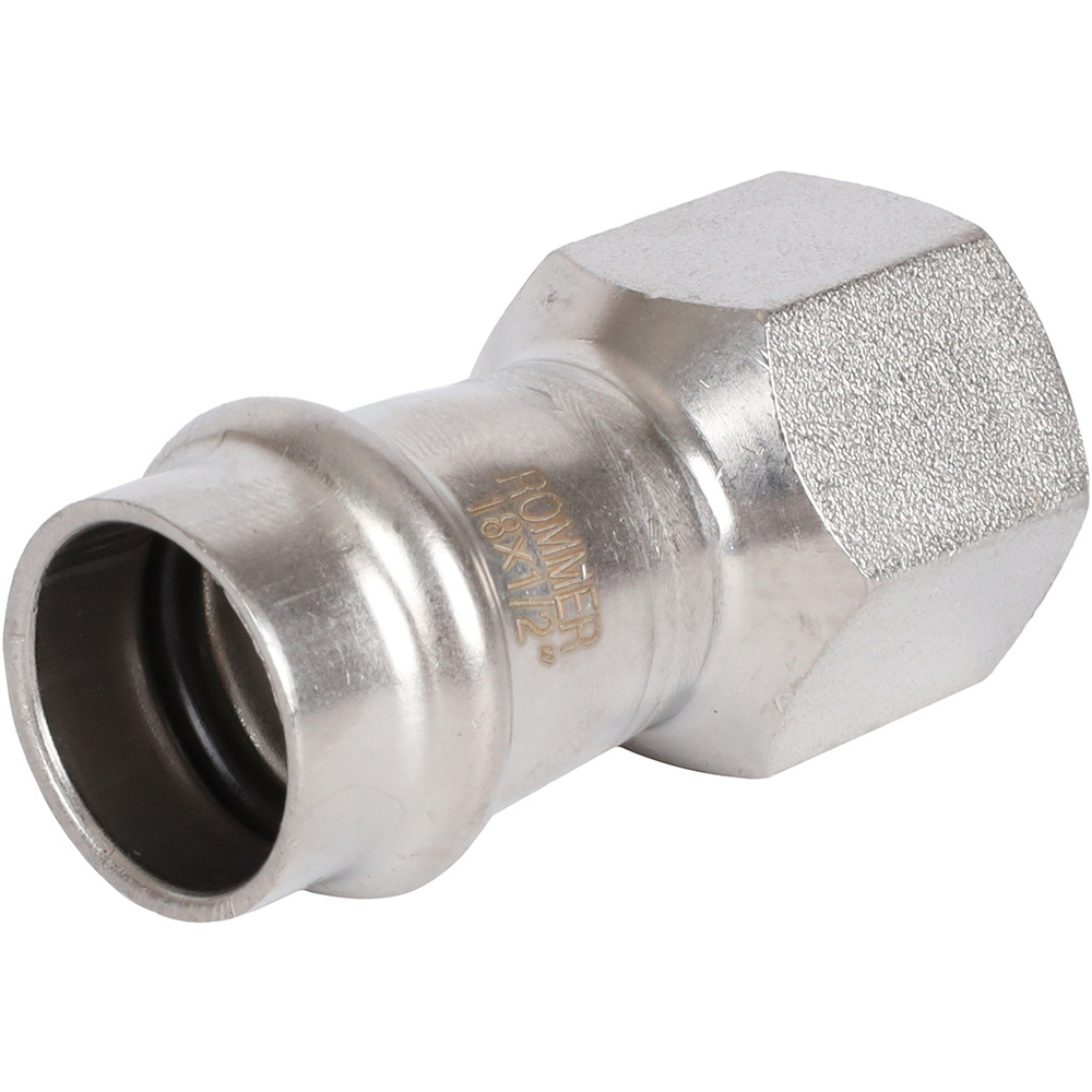 ROMMER Переходник с ВР 18x1/2" из нержавеющей стали прессовой