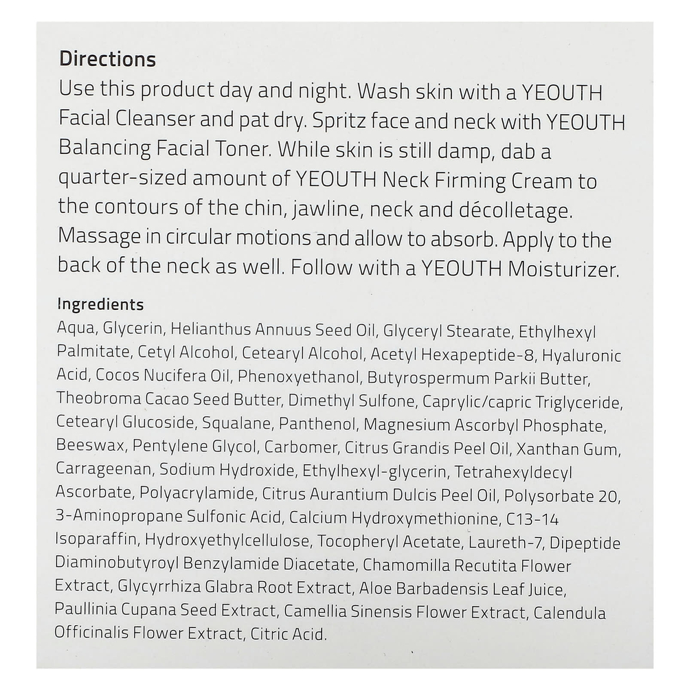YEOUTH, укрепляющий крем для шеи, 118 мл (4 жидк. унции)