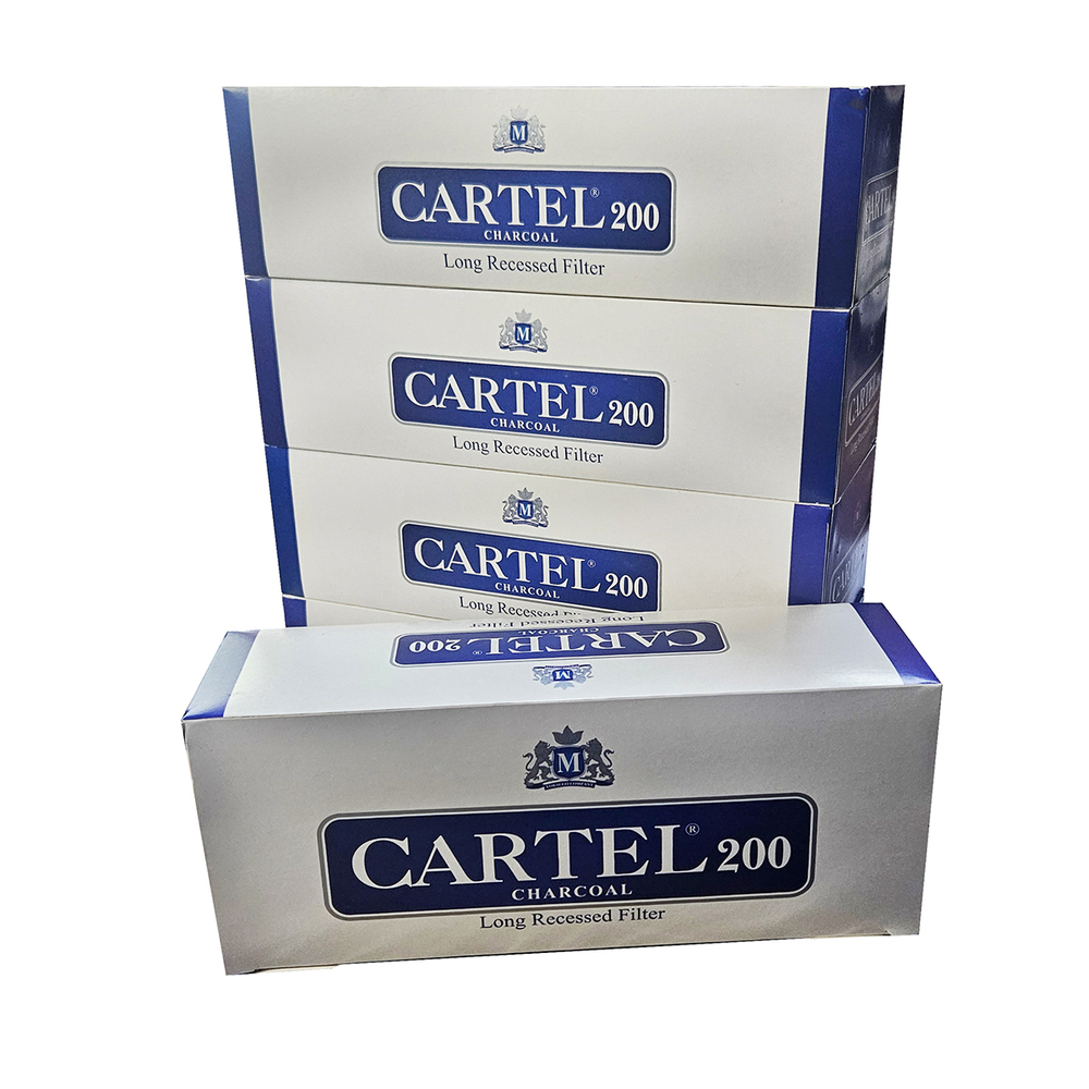 Гильзы для сигарет "Cartel" Long Filter Угольный 5x200шт (Комплект)