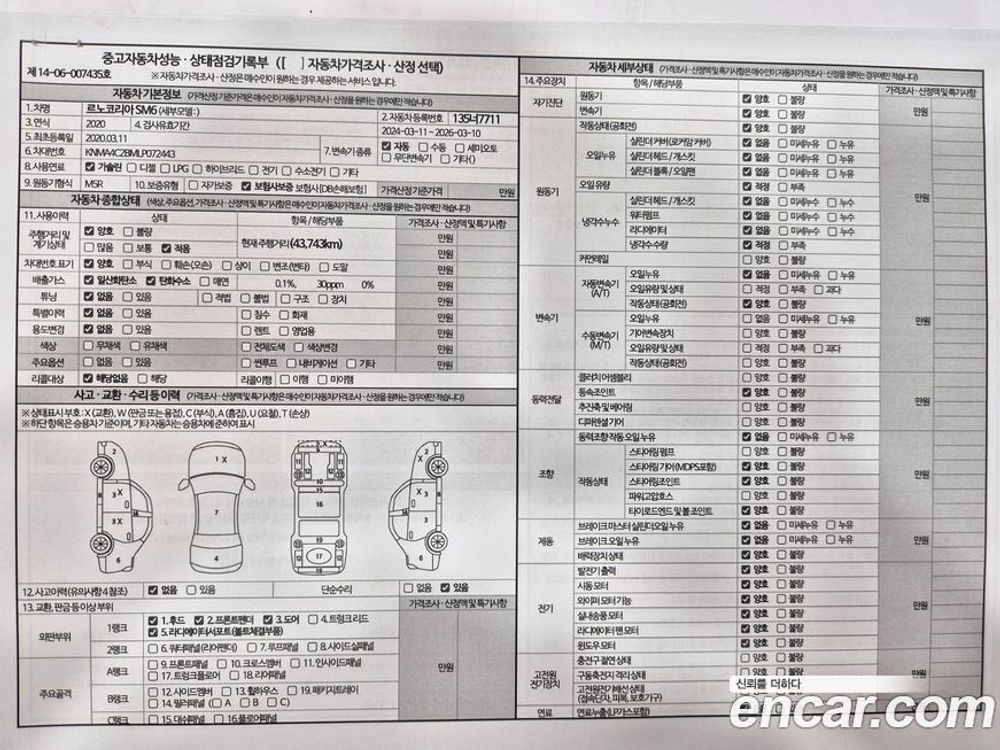 Renault Korea (Samsung) SM6 2.0 GDe 프리미에르 (03.2020)