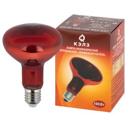 Инфракрасная лампа ЭРА ИКЗК 230-100 R95 E27 для обогрева животных и освещения 100 Вт