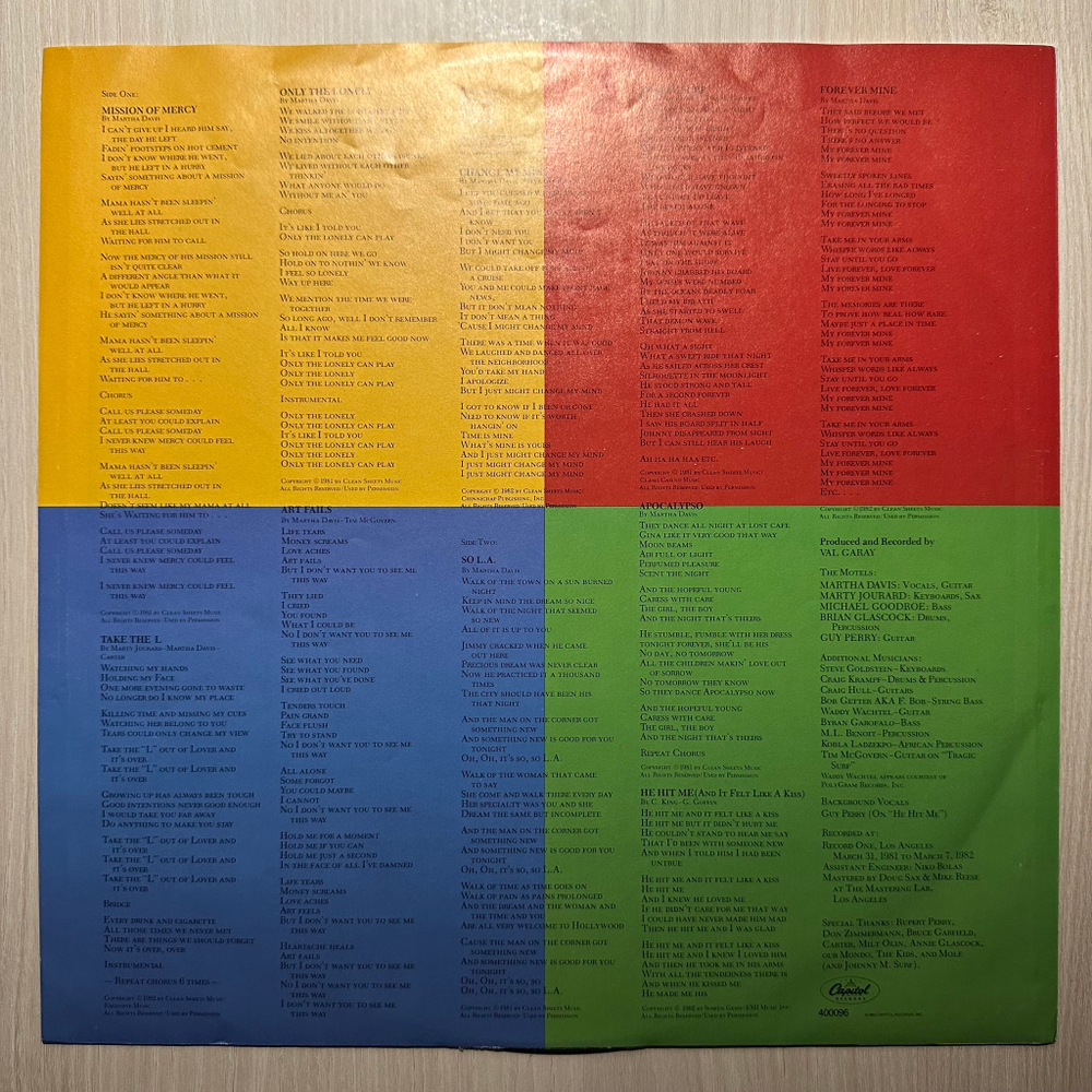 The Motels - All Four One (Европа 1982г.)