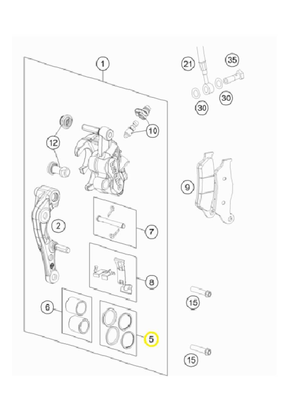 Манжета переднего тормозного суппорта Brembo 24мм KTM/HQV/GASGAS