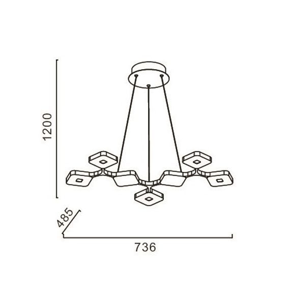 Подвесной светодиодный светильник Romatti Cullinan Favo L11137Q