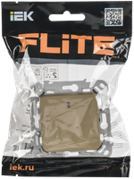 FLITE Выключатель 1-клавишный проходной с индикацией 10А ВС61-1-1-ФлХ хаки IEK