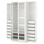 Гардероб - IKEA PAX/TYSSEDAL, 200x60x236 см, белый ПАКС/ТИССЕДАЛЬ ИКЕА
