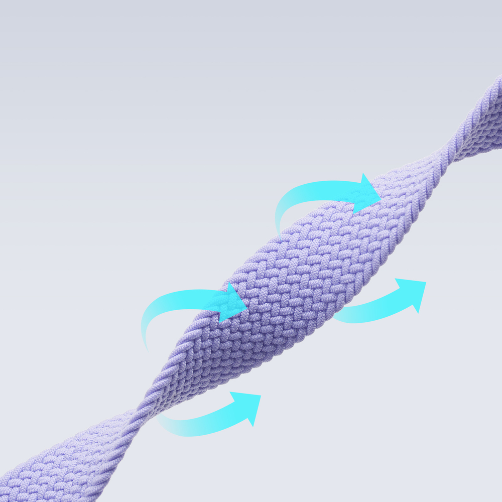 Эластичный ремешок фиолетового цвета (Misty Purple) для смарт часов Apple Watch размером 38, 40, 41 и 42MM, серия Mixture Ultra Series от Dux Ducis