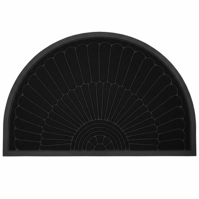 Коврик 40*60см придверный УЮТ Классик полукруглый, черный