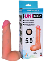 Фаллическая насадка Харнесс UNICOCK 5,5" - 17 см.