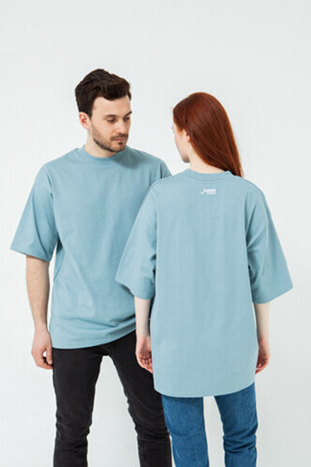 Футболка ЗАПОРОЖЕЦ Blank Loose Fit (Синий (Blue))