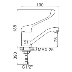 Смеситель для кухни LEDEME L4579-2