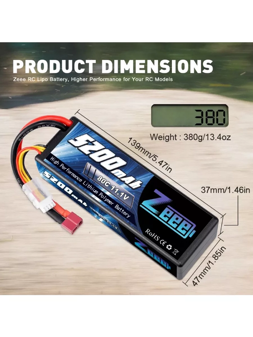 Аккумулятор для радиоуправляемой машинки Li-Po 11.1V 5200mAh