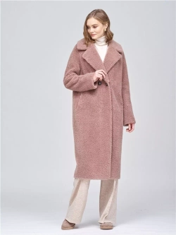 Шуба женская чебурашка тедди эко, серо-сиреневая, SilverFox