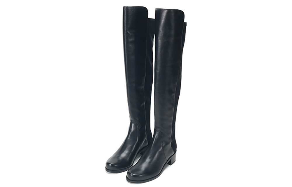 Stuart Weitzman/SW 5050 Fabric With Leather Over the knee Boots Women"s Black