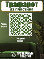 Трафарет для стен из пластика многоразовый 058