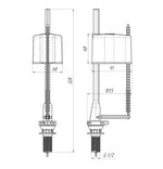 Клапан наполнительный для бачка унитаза Ани Пласт WC5550, нижний подвод