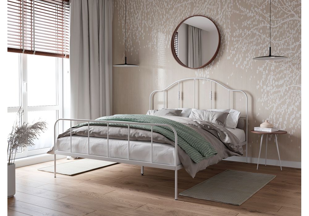 Полутораспальная кровать Милена 140х200 белая