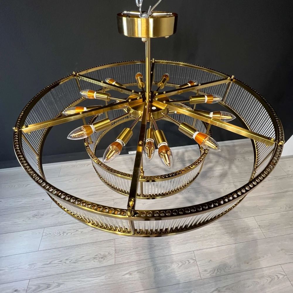 Люстра на штанге Imperiumloft RH MARAIS ROUND CHANDELIER 147903-22