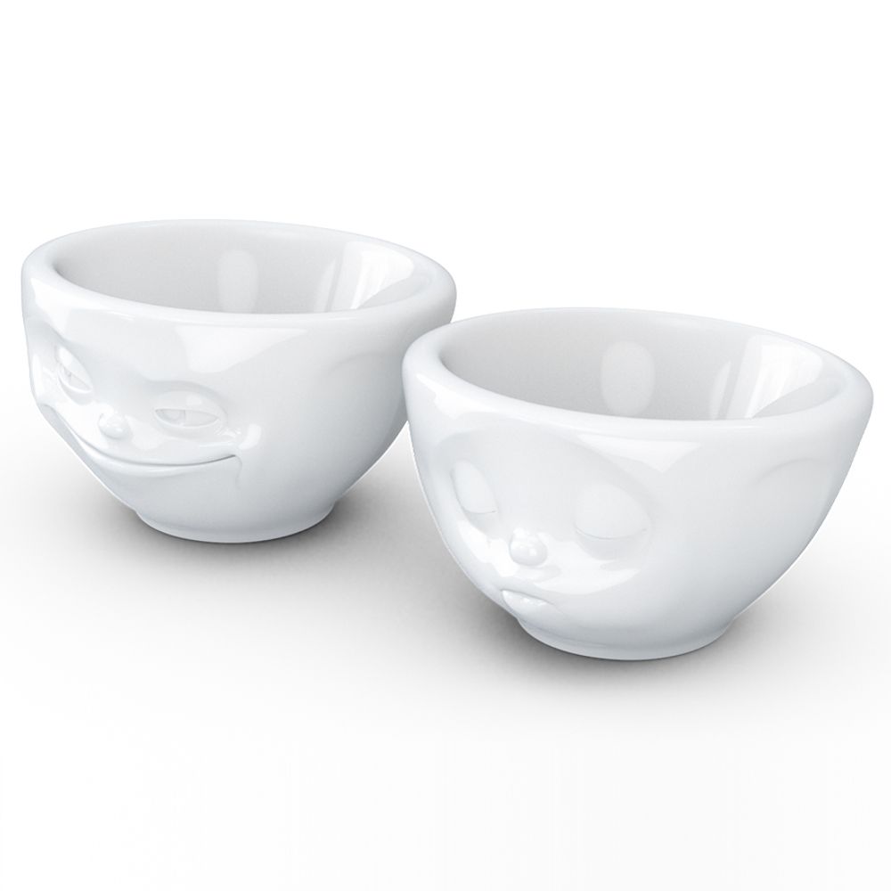 Набор чаш Grinning & Kissing, 100 мл, белый, 2 шт.