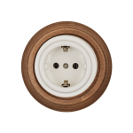 Розетка, керамика, цвет белый, с заземляющим контактом B1-101-01