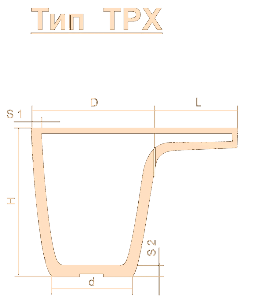 Тигель TPX 450 Lн=130в