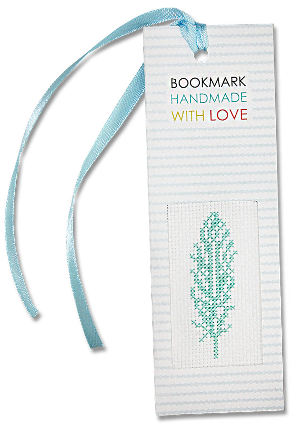Набор для изготовления закладки с вышитым элементом "Handmade with Love", 5,5 х 15 см (10013160/0605