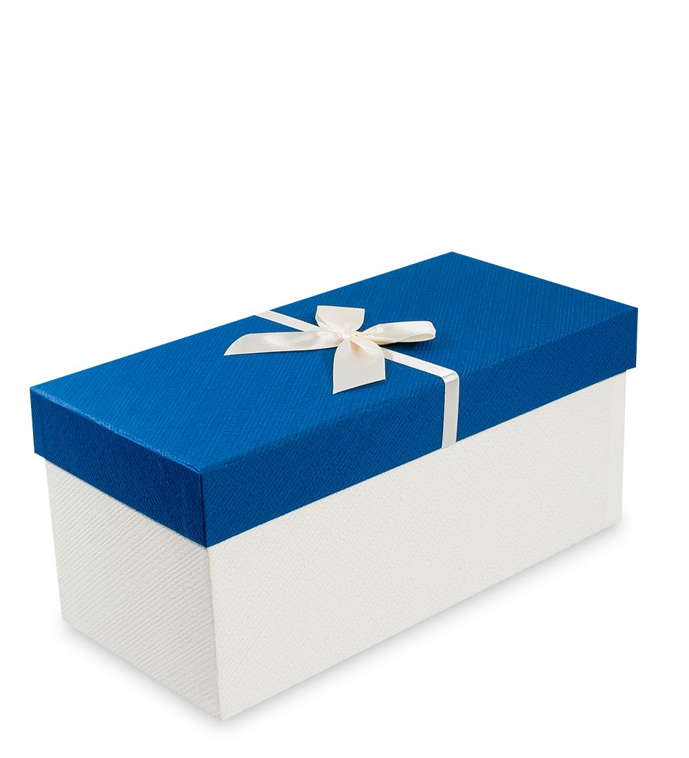 WF-26/3-A Коробка «Прямоугольник» цв.бел./син.