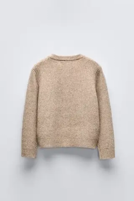 ZARA КАРДИГАН, СВЕТЛО-БЕЖЕВЫЙ