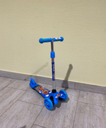 Самокат трехколесный 120мм свет А5-6-2 до 40кг (гол)