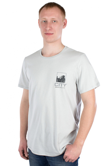 Д3172-7516 св.серый футболка мужская Basia.
