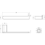 Полотенцедержатель Cezares Stylus STYLUS-TH02-01 Хром