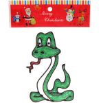 Наклейка на стекло «Золотая змейка» 15*20 см