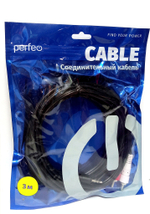 Кабель AUX Jack 3.5мм х 2RCA 3.0 м. Stereo Perfeo J2004